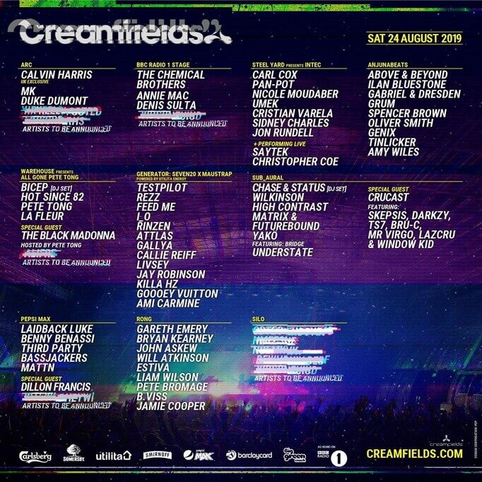 Creamfields 2019 Суббота