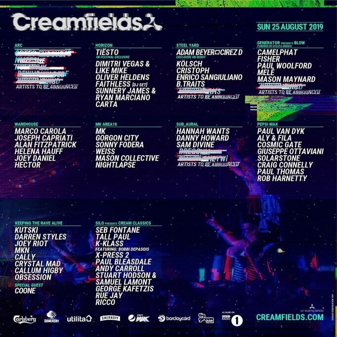 Creamfields 2019 Воскресенье